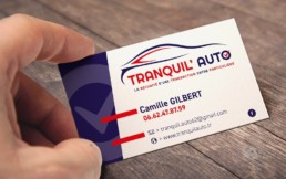Carte de visite recto Tranquil'Auto