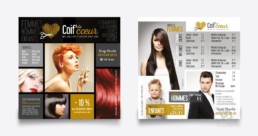 Flyer carré coiffeuse à domicile - Coif de coeur